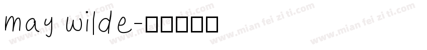 may wilde字体转换